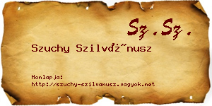 Szuchy Szilvánusz névjegykártya